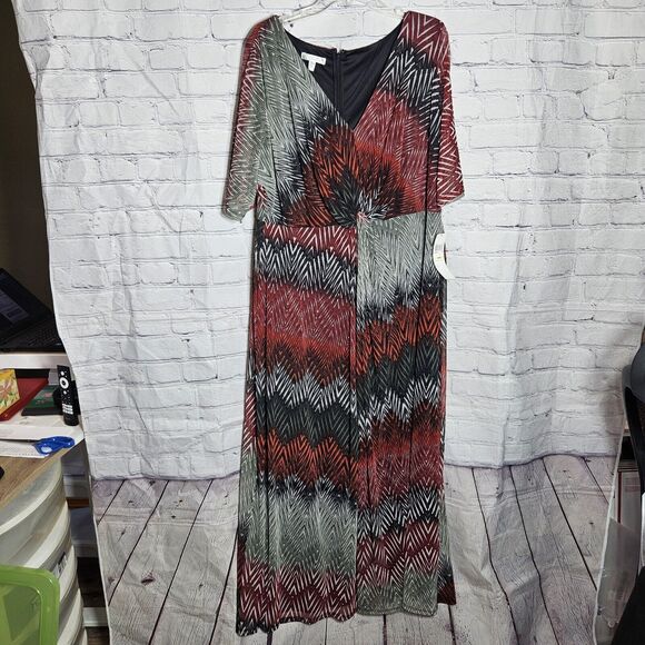 NWT London Times Size 18W Womens Maxi Dress Plus Size - Picture 2 of 13